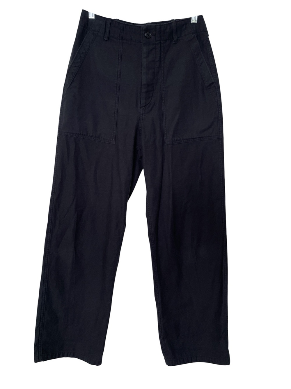 Buck Mason Cargo Pants High Rise Relaxed Reverse Sateen Utility Baggy Loose Army